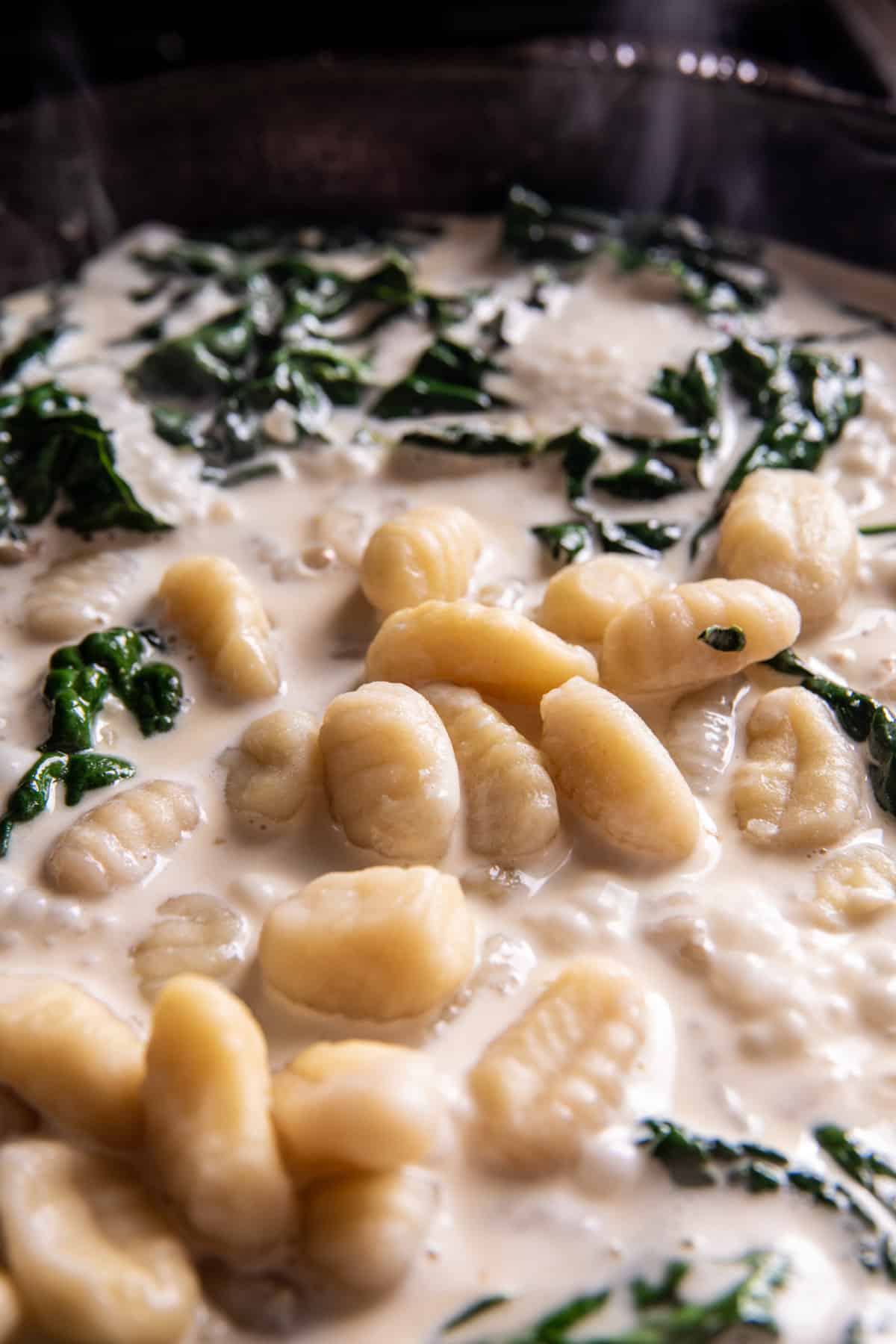 Skillet Creamy Chicken and Parmesan Gnocchi | halfbakedharvest.com