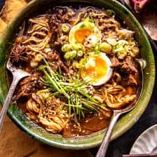 Spicy Miso Braised Beef Ramen | halfbakedharvest.com