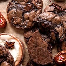 Vanilla Hot Chocolate Molten Cookies | halfbakedharvest.com