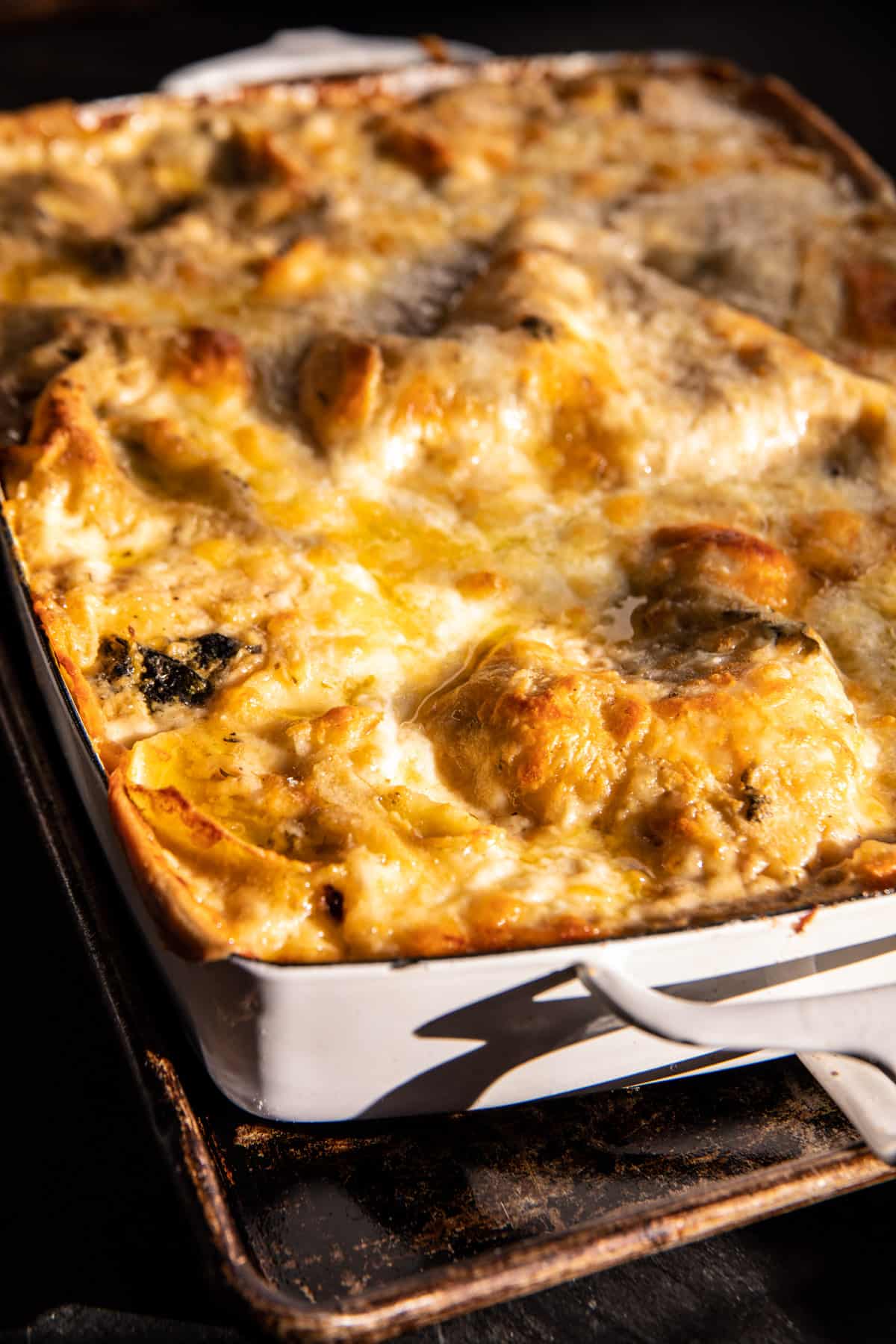 Brown Butter Pesto Spinach Soufflé Lasagna | halfbakedharvest.com