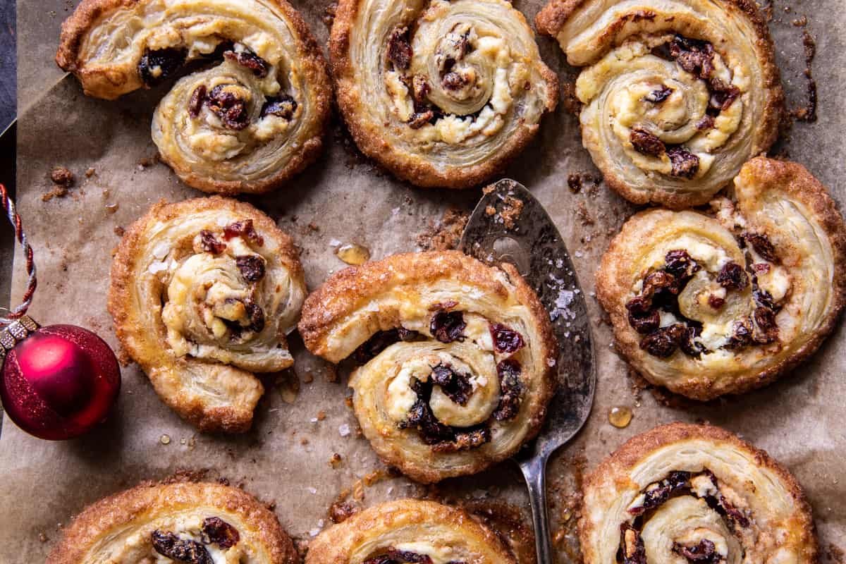 Cranberry Goat Cheese Puff Pastry Swirls | halfbakedharvest.com