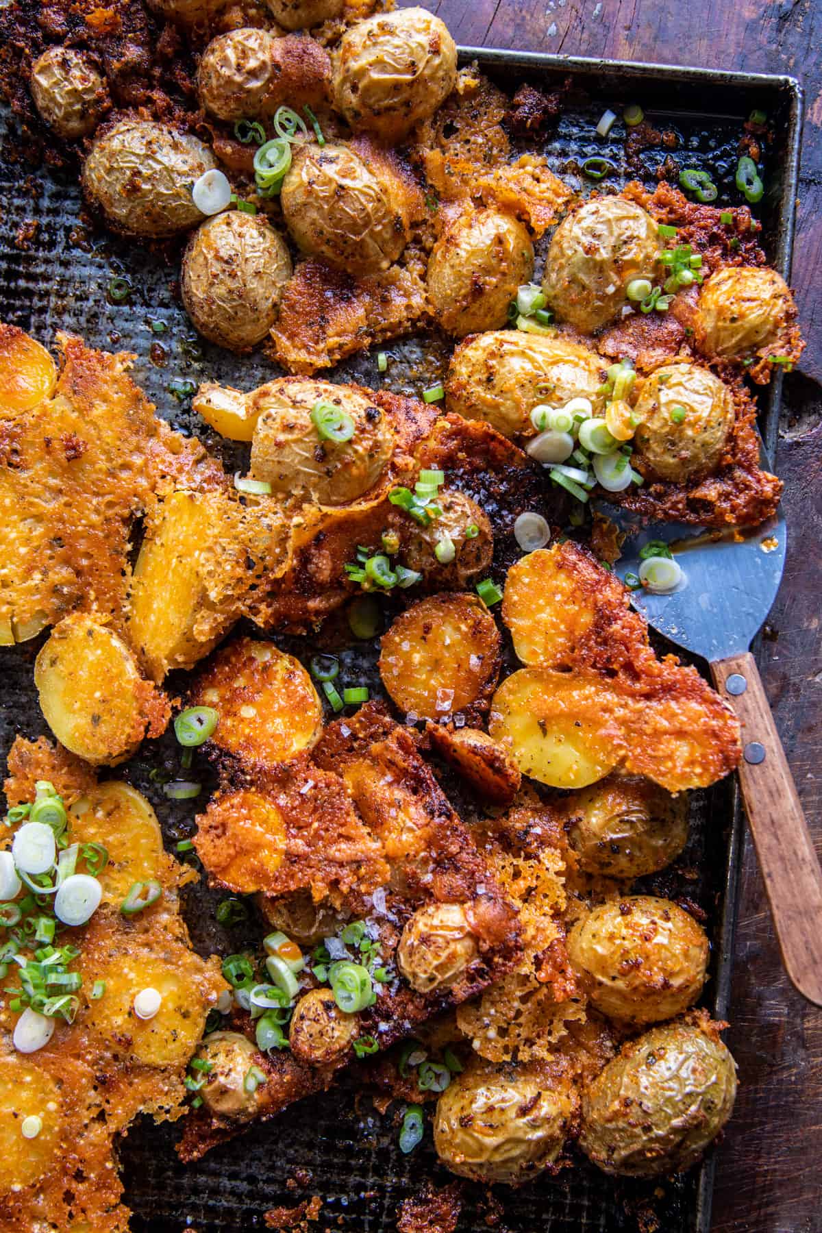 Crispy Parmesan Crusted Buffalo Potatoes | halfbakedharvest.com
