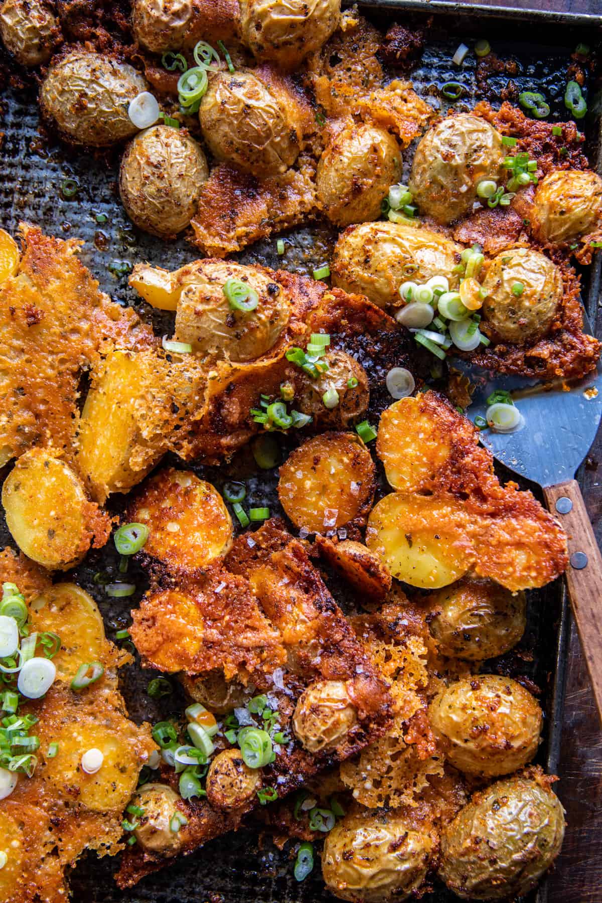 Crispy Parmesan Crusted Buffalo Potatoes | halfbakedharvest.com