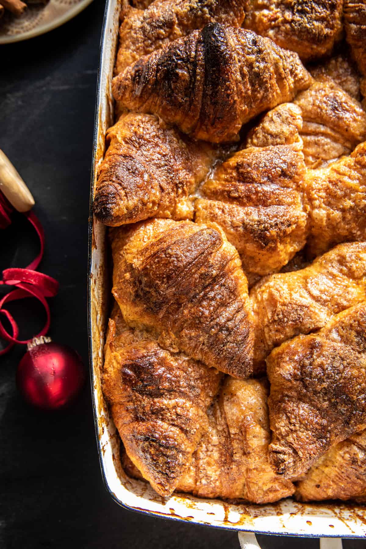 Easy Eggnog Croissant French Toast.| halfbakedharvest.com