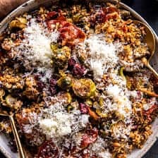 Roasted Brussels Sprout Salad with Tahini Dressing | halfbakedharvest.com