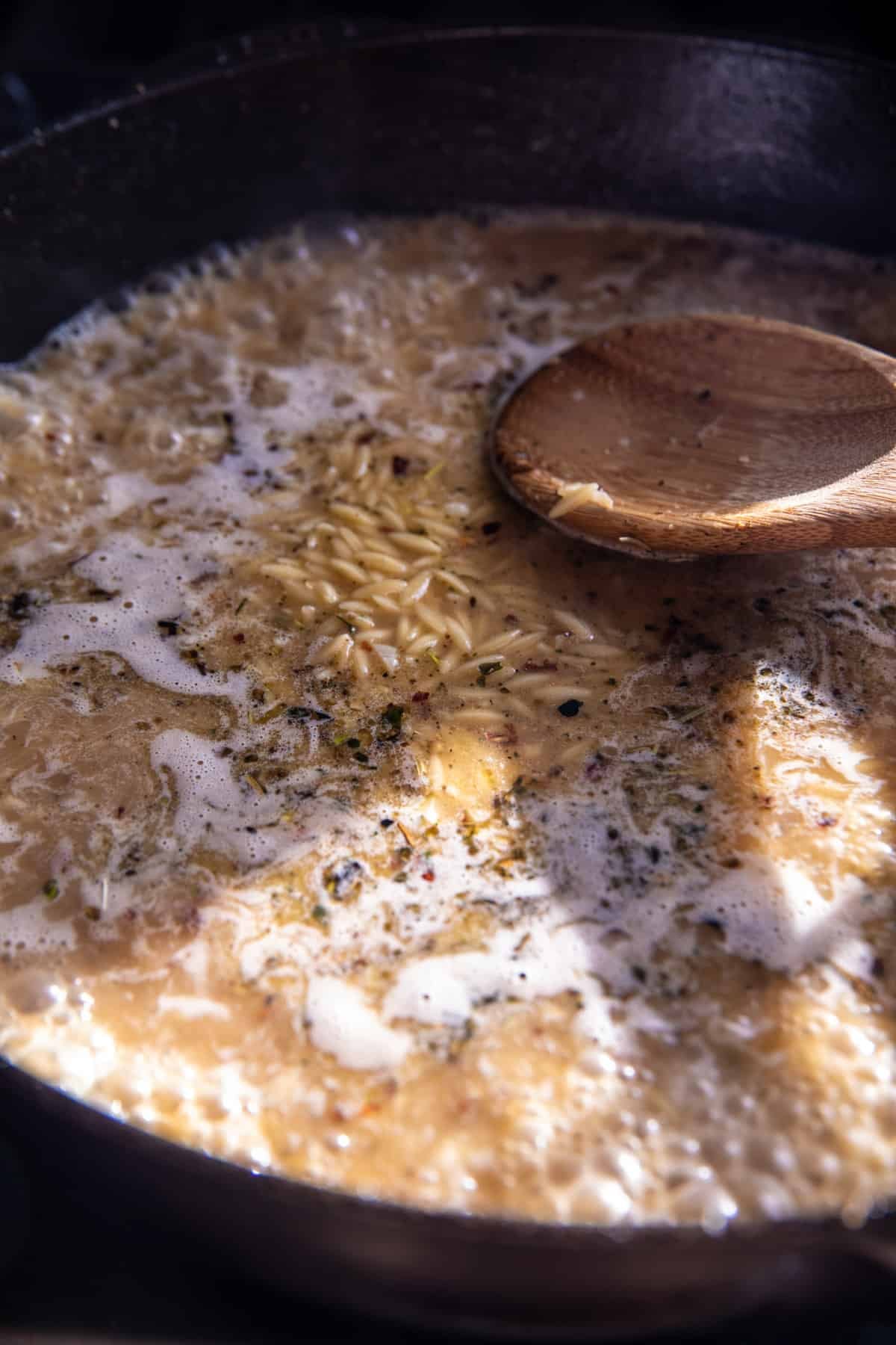 Skillet White Pesto Marry Me Chicken and Orzo | halfbakedharvest.com