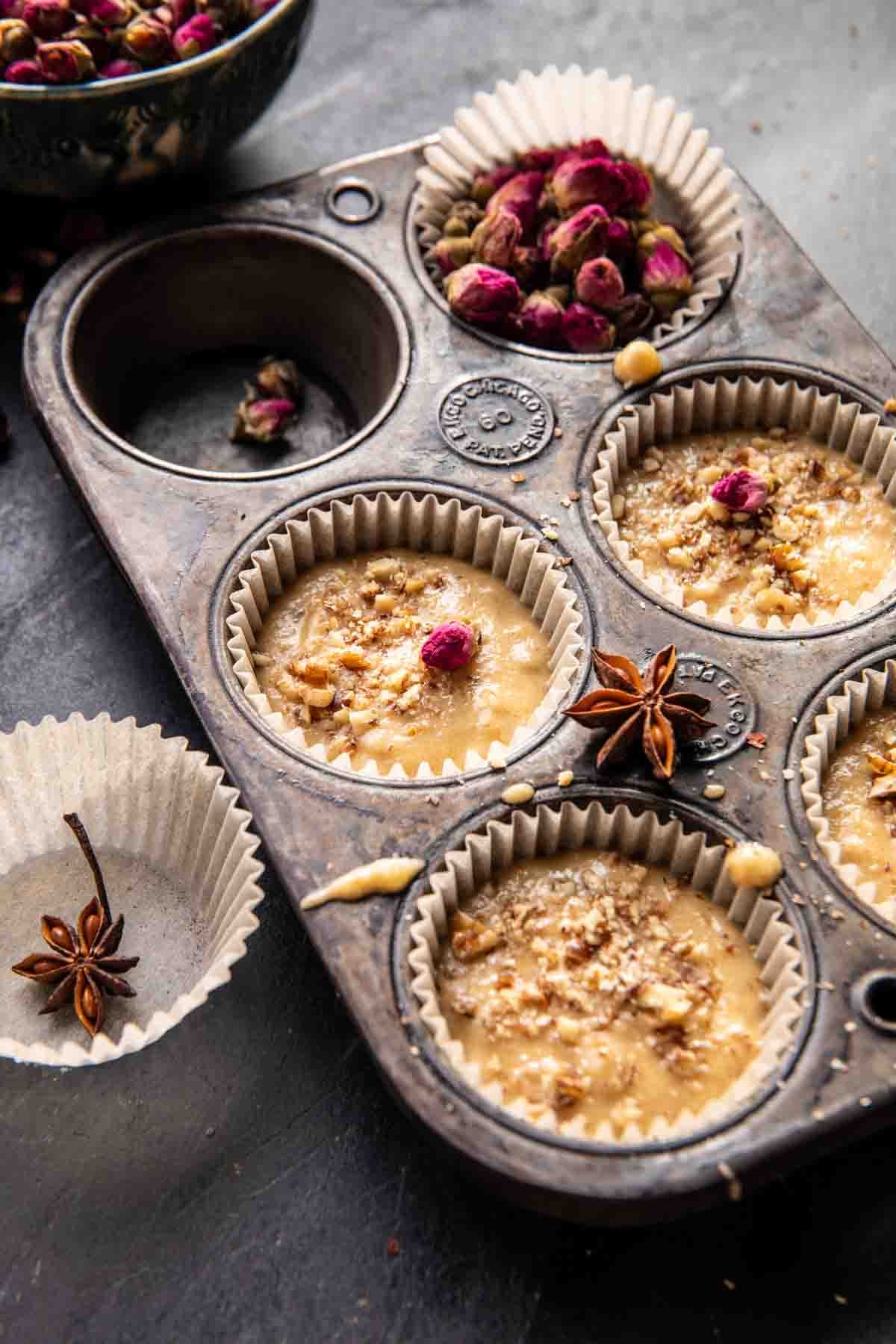 Maple Almond Banana Muffins with Cinnamon Cardamon Butter | halfbakedharvest.com