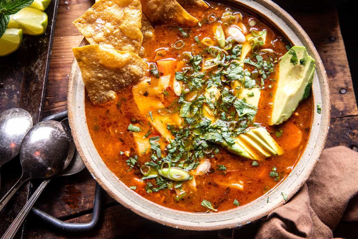 Salsa Verde Tortilla Soup- | halfbakedharvest.com