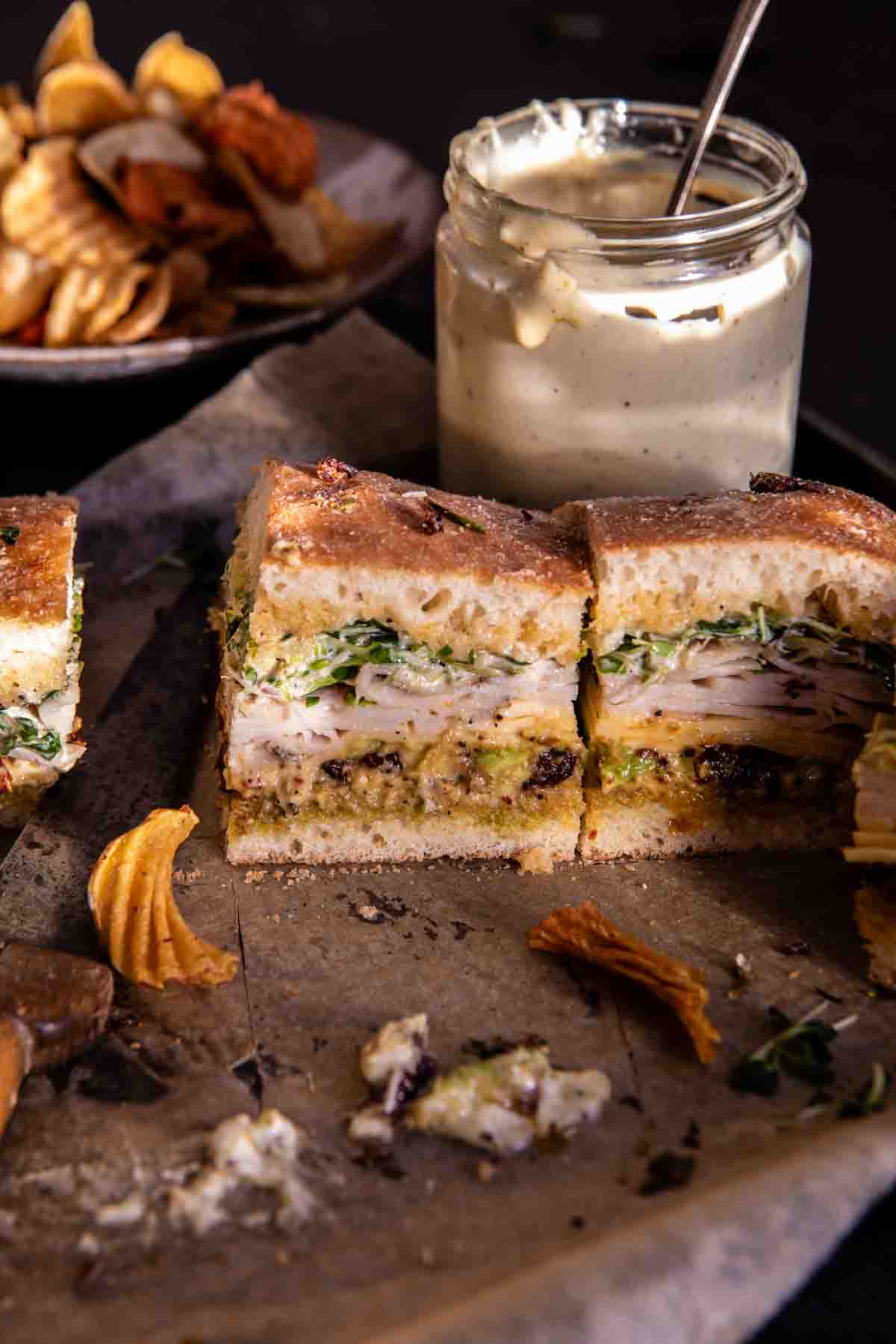 Sun-dried Tomato Pesto Turkey Sandwich | halfbakedharvest.com