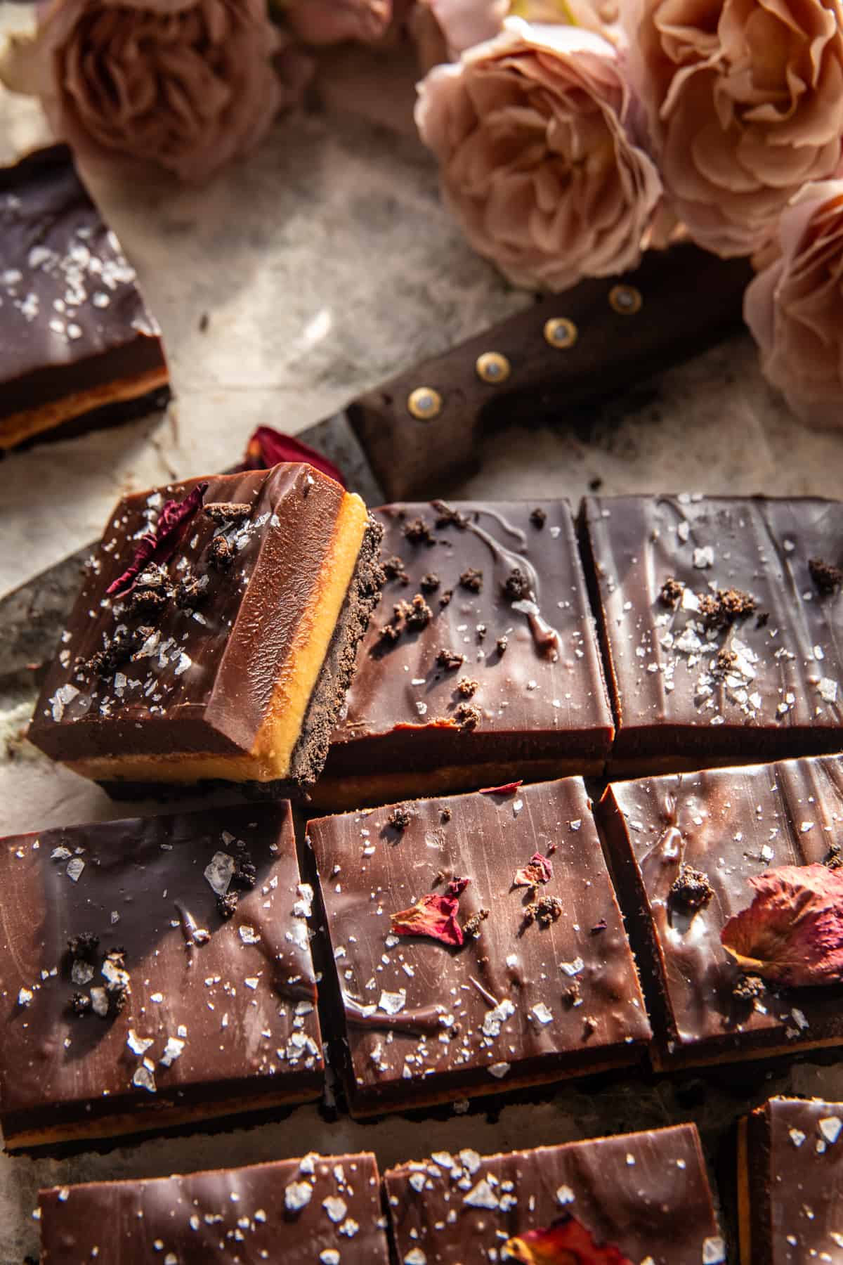 Chocolate Peanut Butter Fudge Bars | halfbakedharvest.com