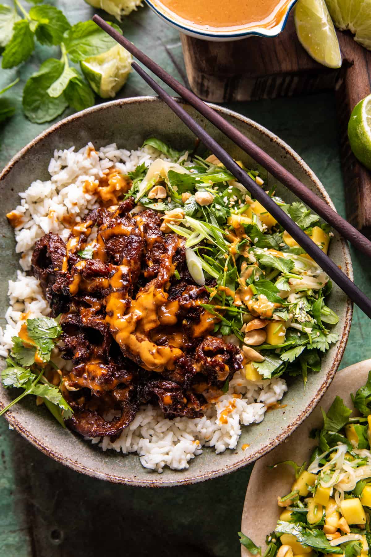 Curried Thai Beef with Peanut Sauce | halfbakedharvest.com