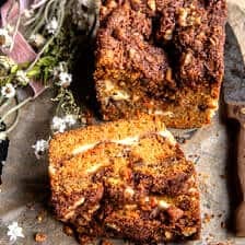 Swirled Ginger Crunch Carrot Cake Bread | halfbakedharvest.com