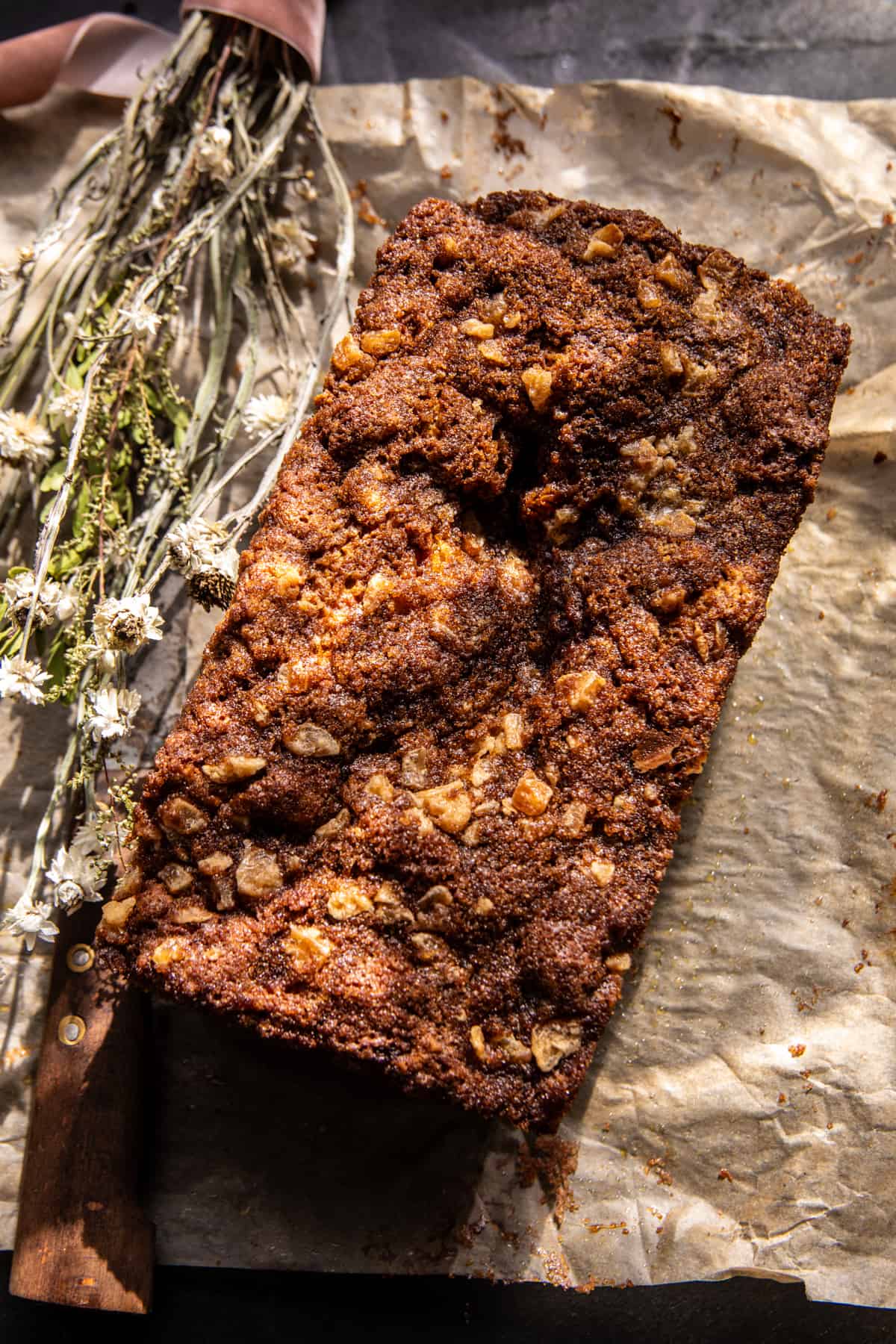 Swirled Ginger Crunch Carrot Cake Bread | halfbakedharvest.com