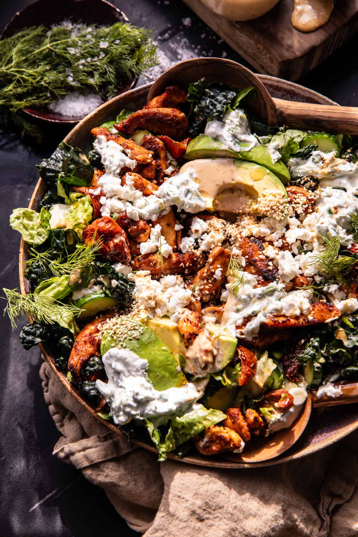 Chicken Tzatziki Avocado Salad | halfbakedharvest.com