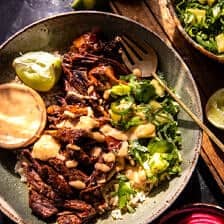 Crockpot Chipotle Pineapple Pot Roast Bowls | halfbakedharvest.com