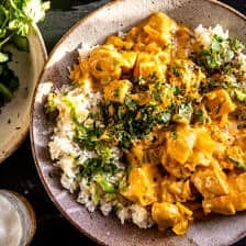 Crockpot Thai Yellow Curry Chicken | halfbakedharvest.com