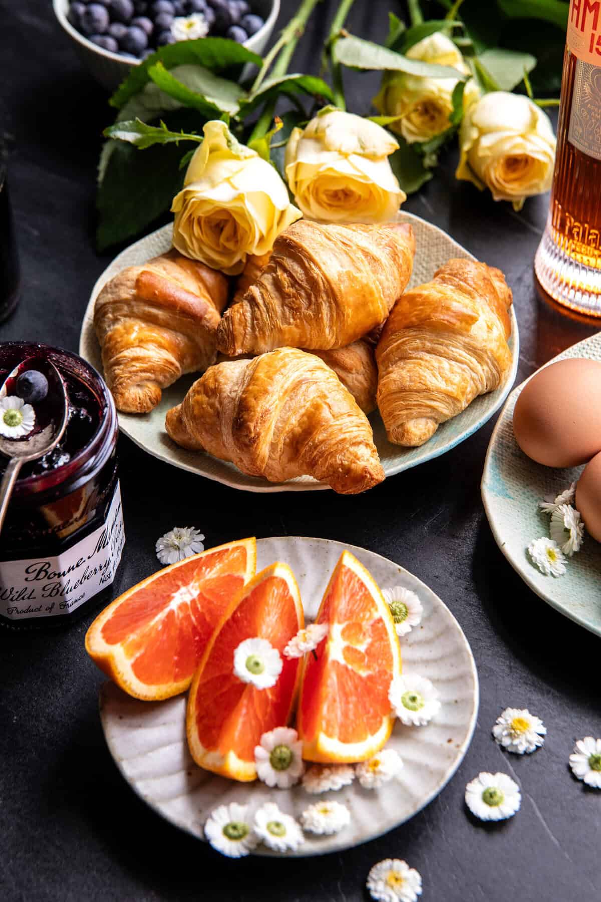 Blueberry Croissant French Toast Bake | halfbakedharvest.com