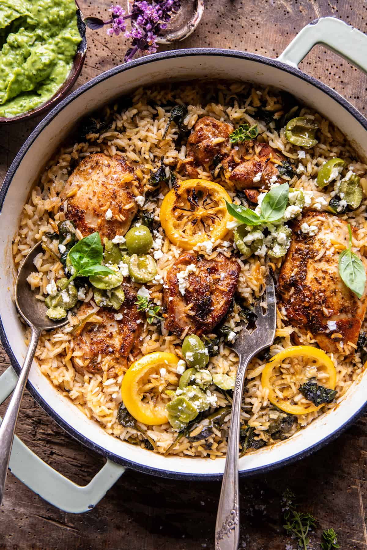 One skillet Greek Lemon Chicken and Rice | halfbakedharvest.com
