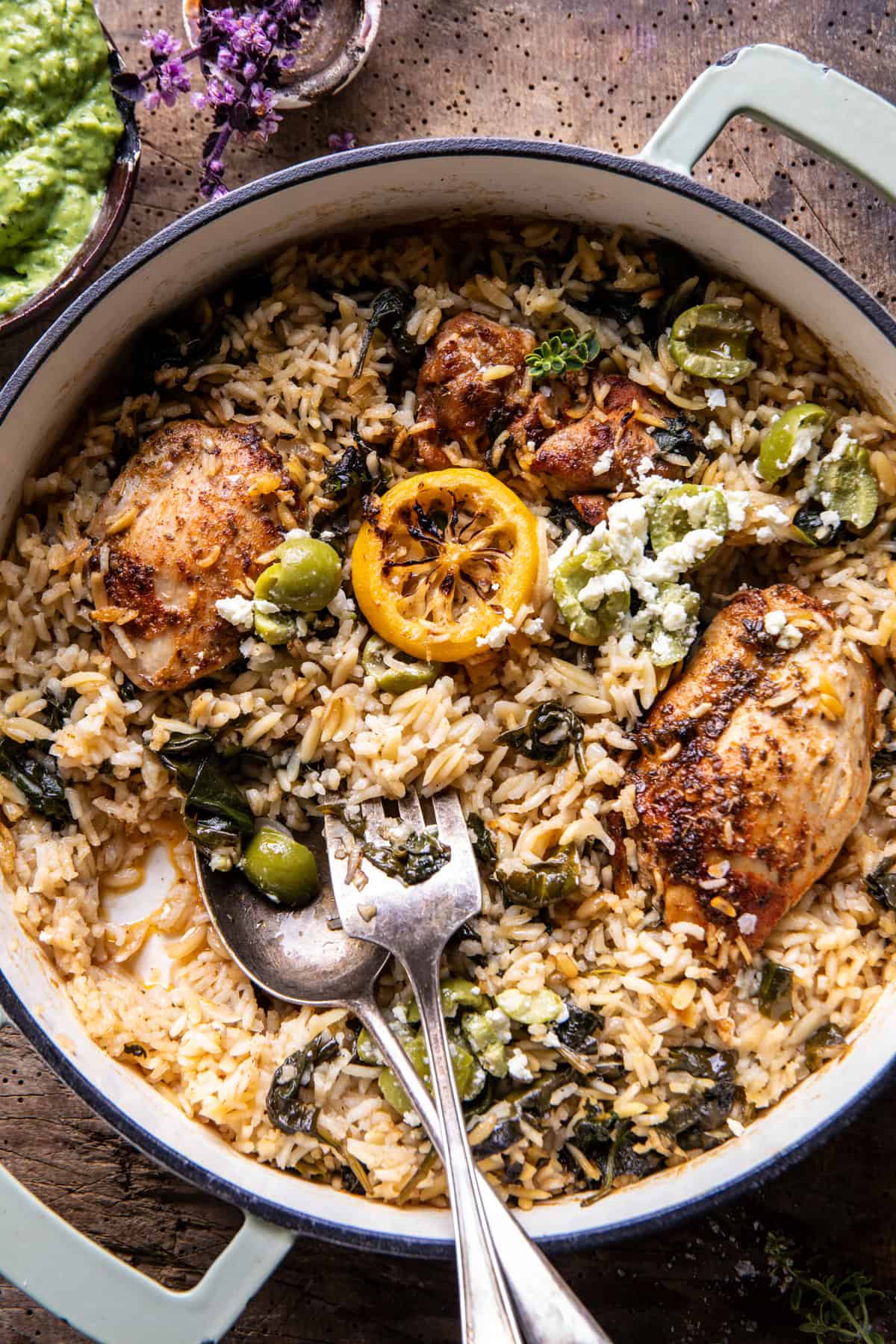 One skillet Greek Lemon Chicken and Rice | halfbakedharvest.com