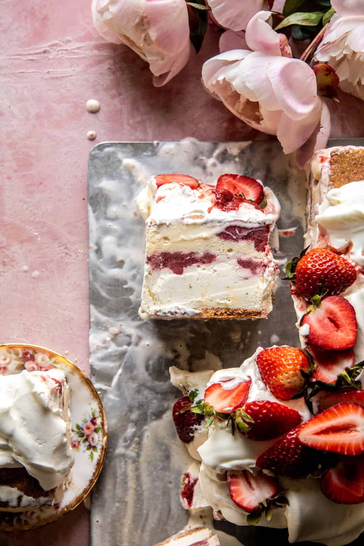 Easy Strawberry Ice Cream Cake | halfbakedharvest.com