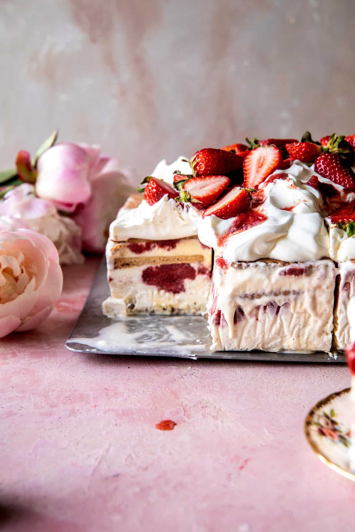 Easy Strawberry Ice Cream Cake | halfbakedharvest.com
