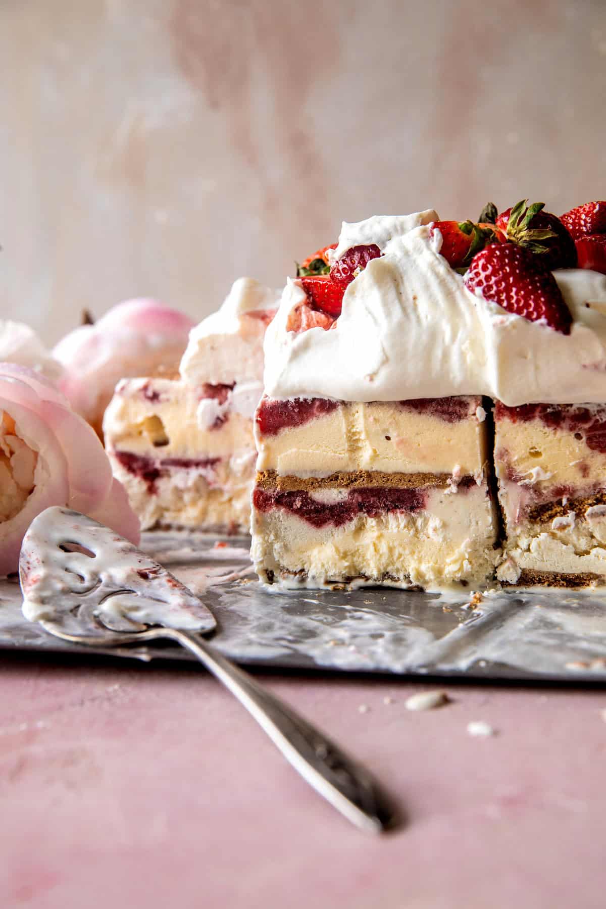 Easy Strawberry Ice Cream Cake | halfbakedharvest.com