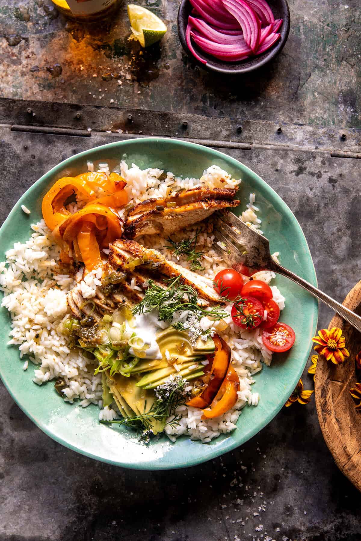 Honey Lime Chili Chicken Bowls | halfbakedharvest.com