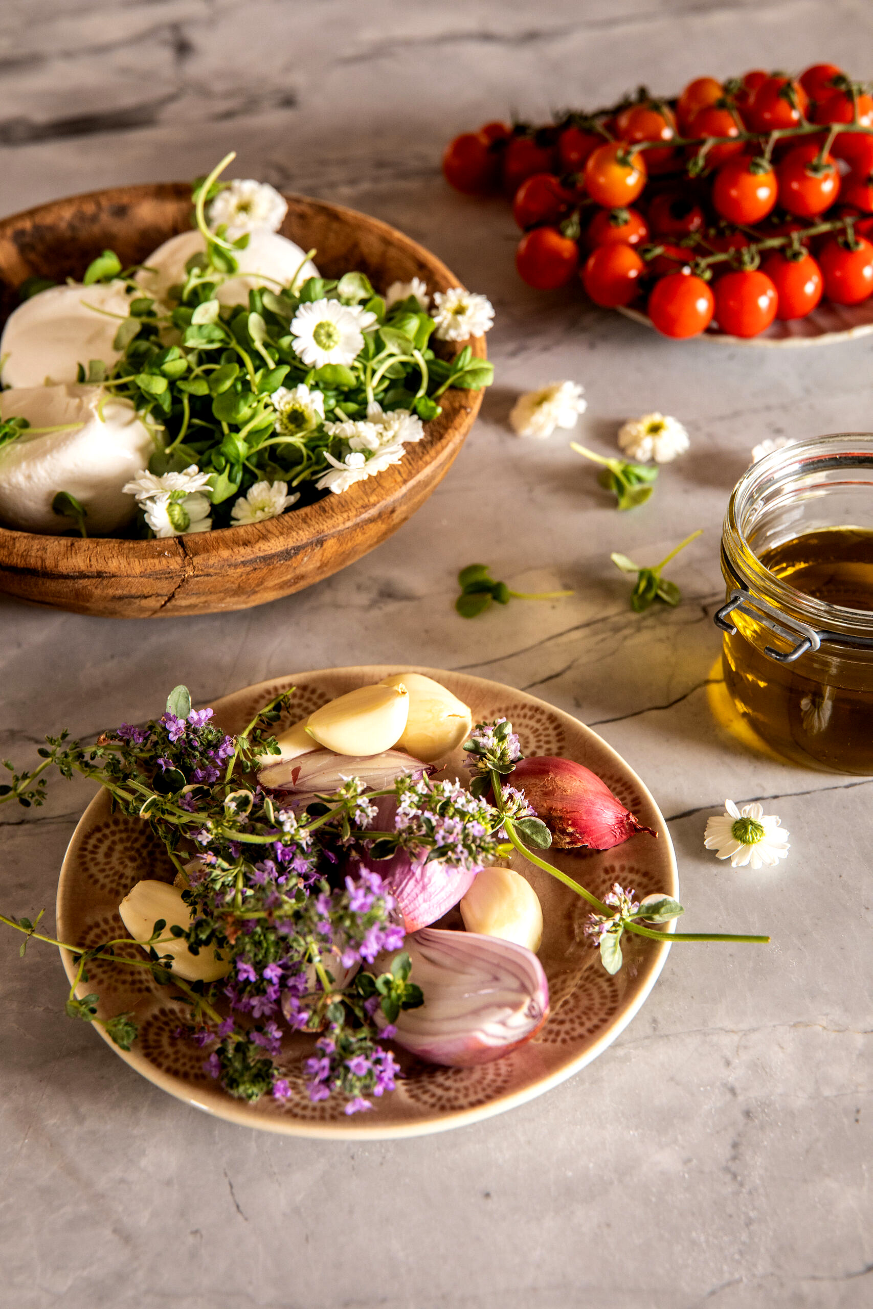 Roasted Garlic Tomato Burrata Caprese | halfbakedharvest.com