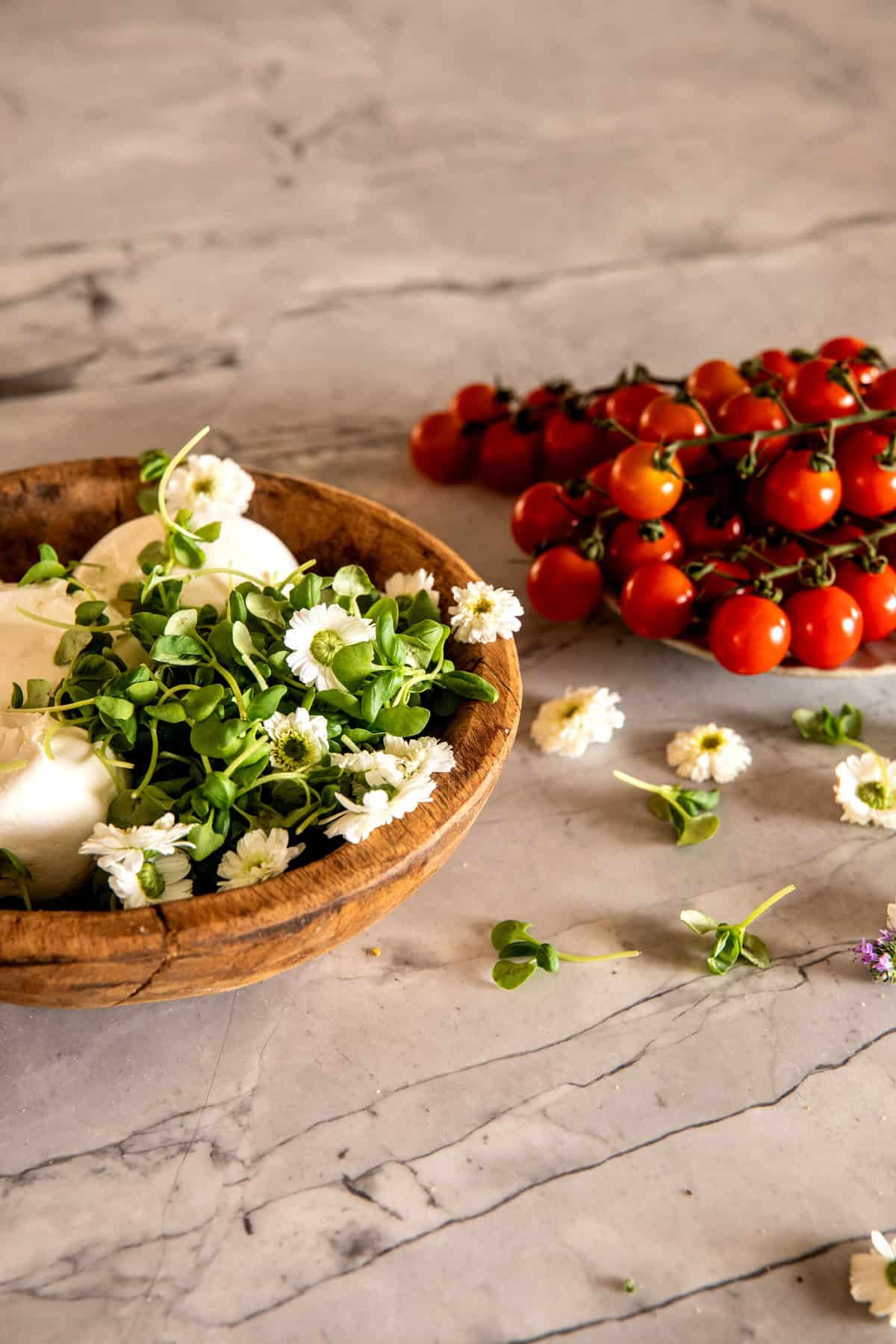 Roasted Garlic Tomato Burrata Caprese | halfbakedharvest.com