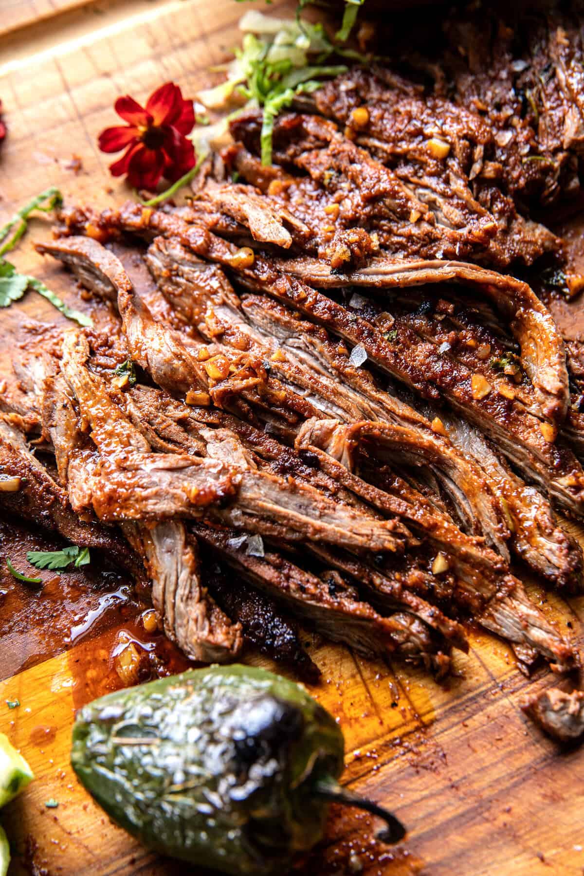 Sheet Pan Chipotle Steak Tacos with Mango Salsa | halfbakedharvest.com