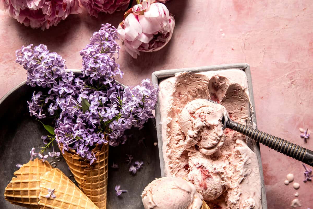 No Churn Creamy Strawberry Ice Cream | halfbakedharvest.com