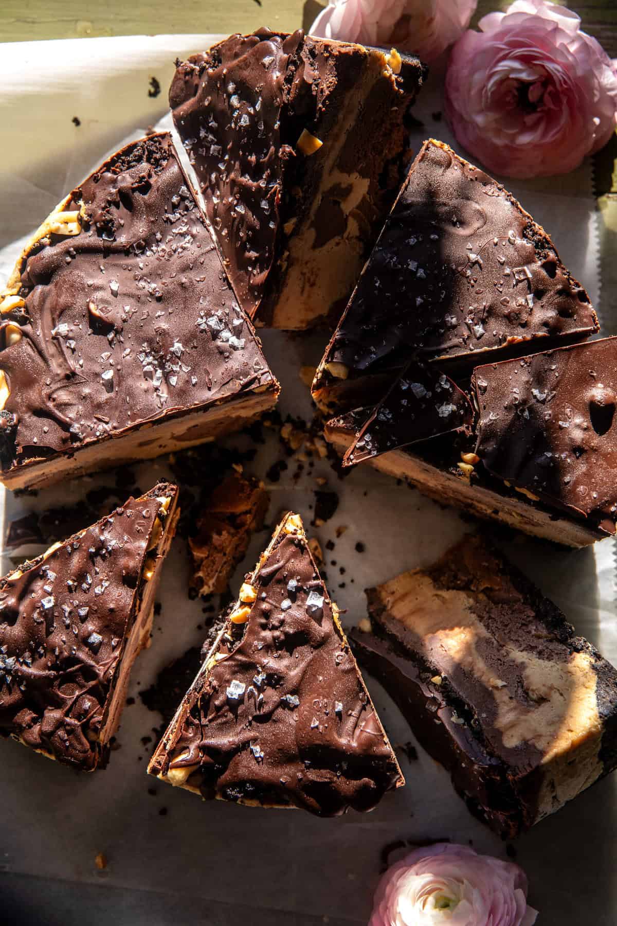 Frozen Chocolate Peanut Butter Cream Pie | halfbakedharvest.com