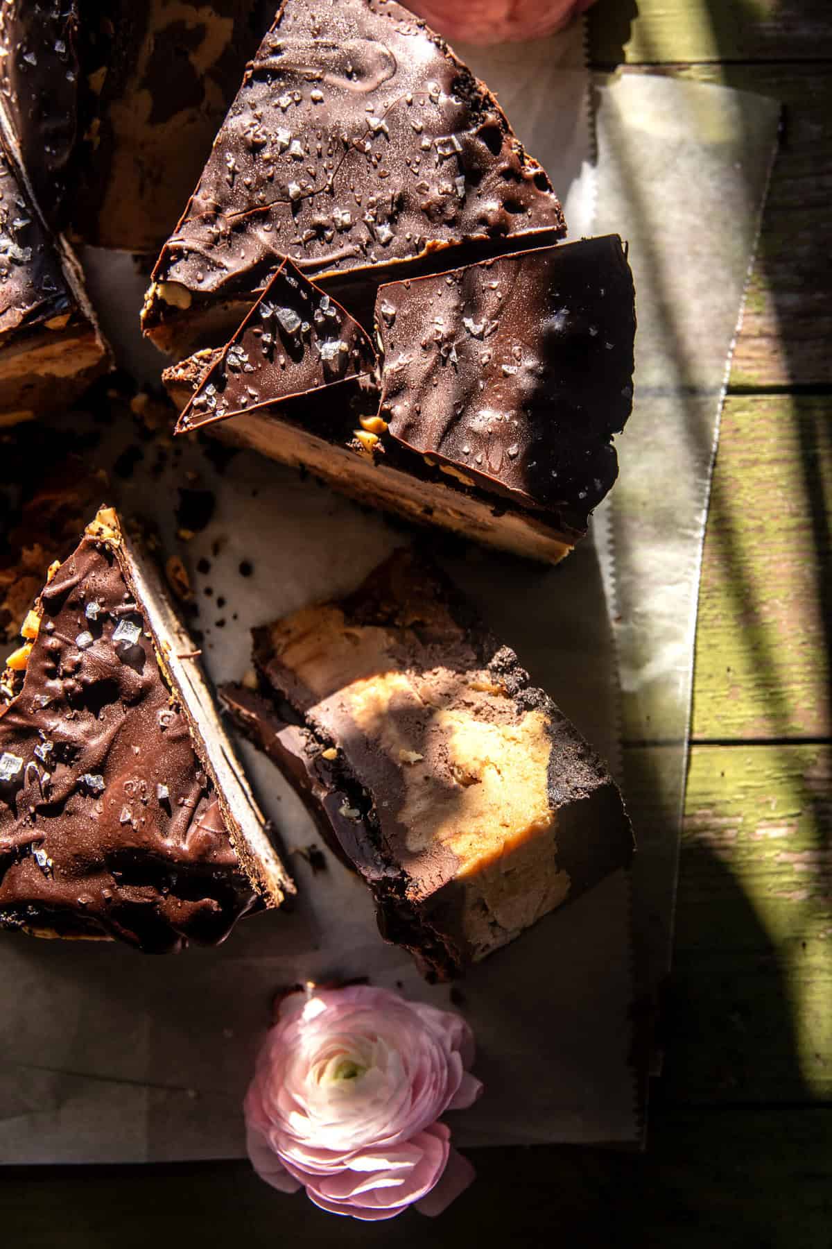 Frozen Chocolate Peanut Butter Cream Pie | halfbakedharvest.com