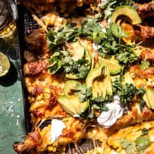 Sheet-pan Green Chile Chicken Taquitos | halfbakedharvest.com