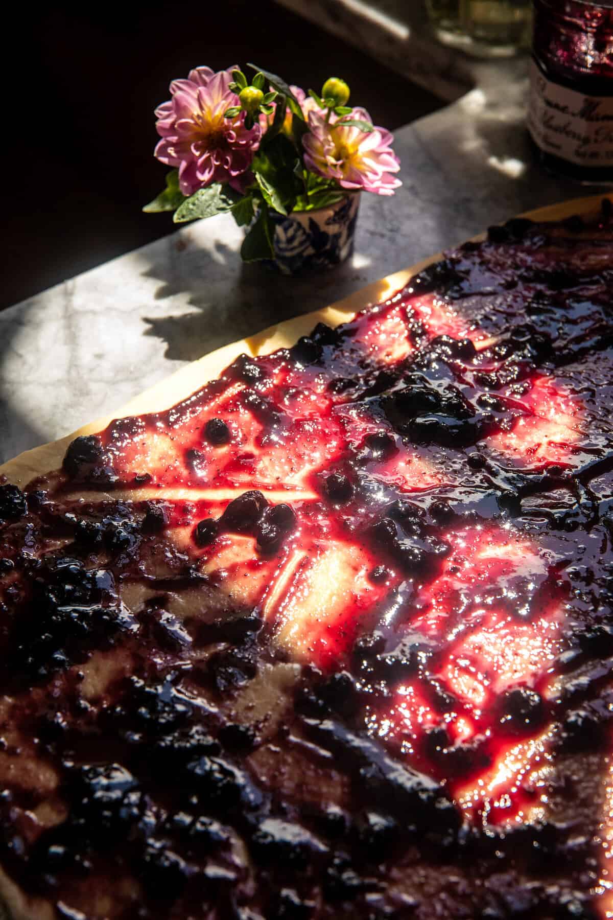 Blueberry Cinnamon Rolls with Maple Icing | halfbakedharvest.com