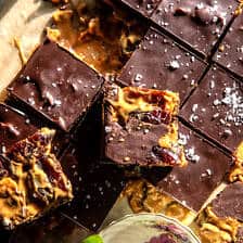 Chewy Chocolate Peanut Butter Crunch Bars | halfbakedharvest.com