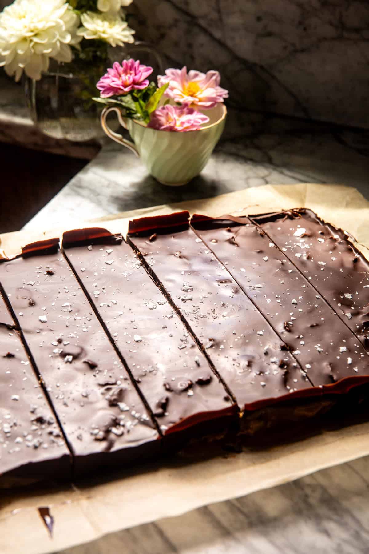 Chewy Chocolate Peanut Butter Crunch Bars | halfbakedharvest.com