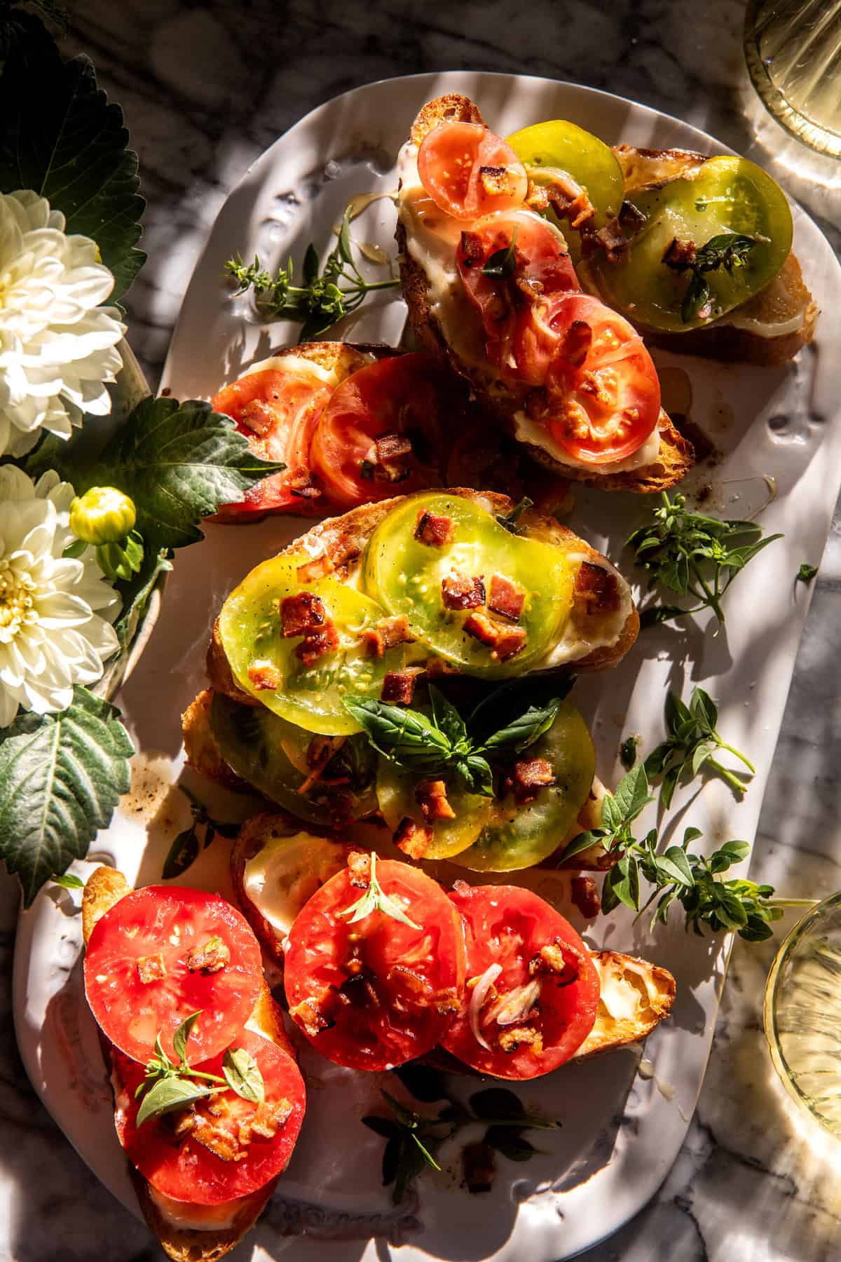 Open-face tomato Bacon Sandwich | halfbakedharvest.com