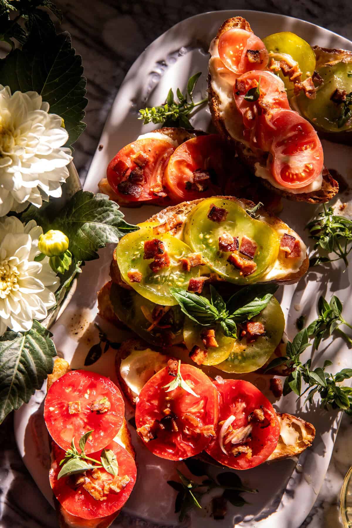 Open-face tomato Bacon Sandwich | halfbakedharvest.com