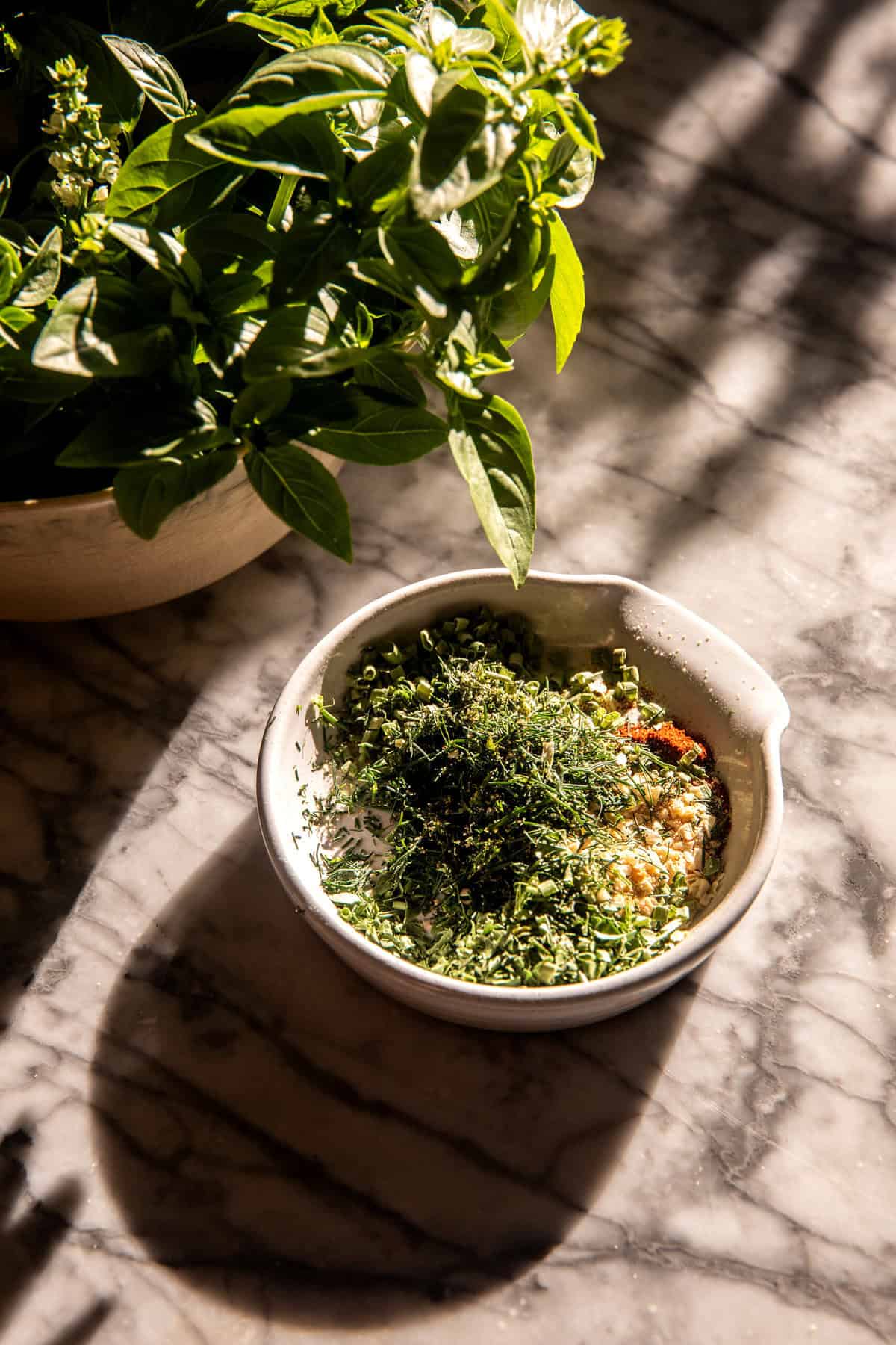 Ranch Chicken Tzatziki with Garlic Parmesan Zucchini | halfbakedharvest.com