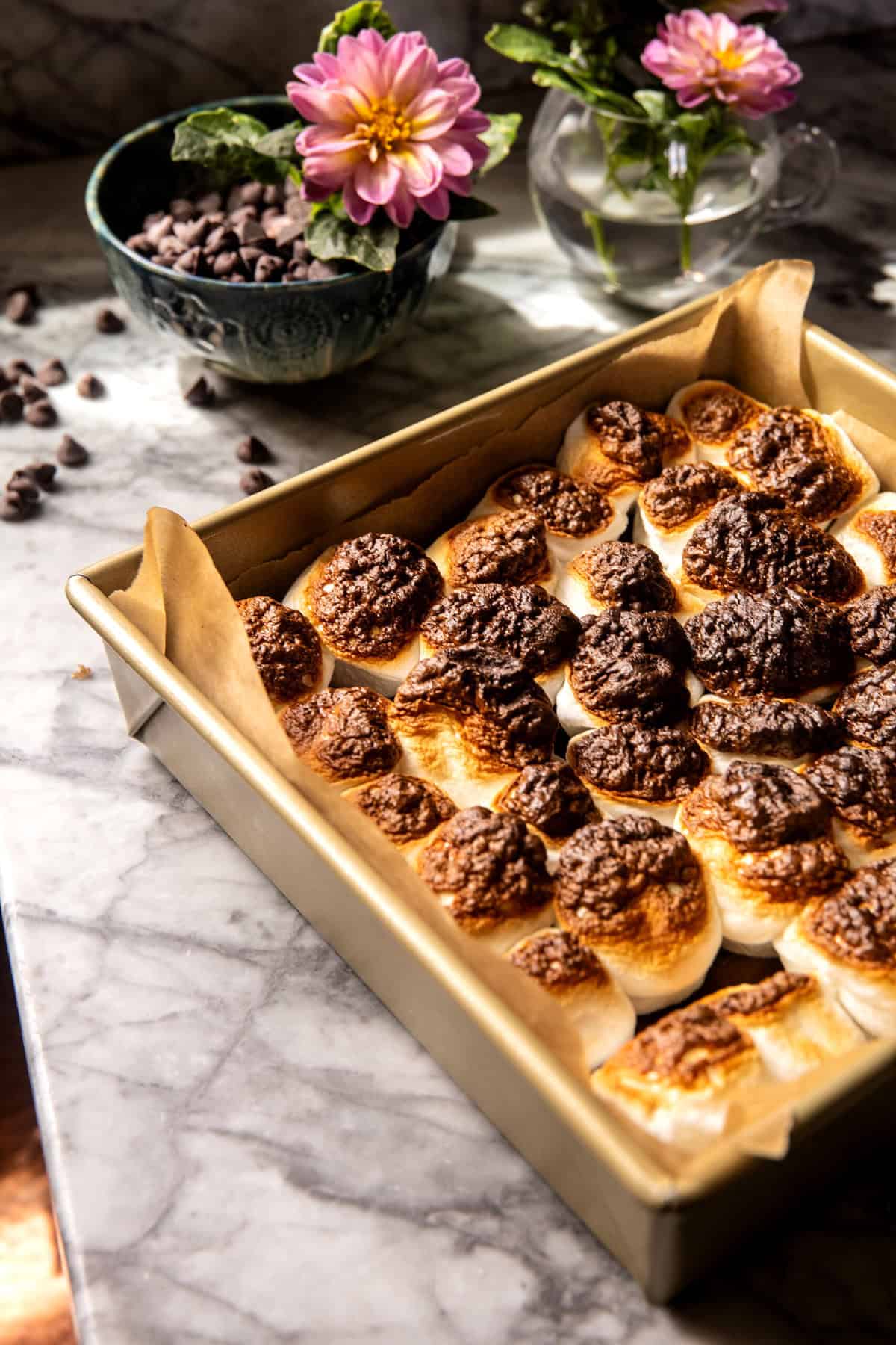 Toasted Marshmallow Brown Sugar Cookie Bars | halfbakedharvest.com