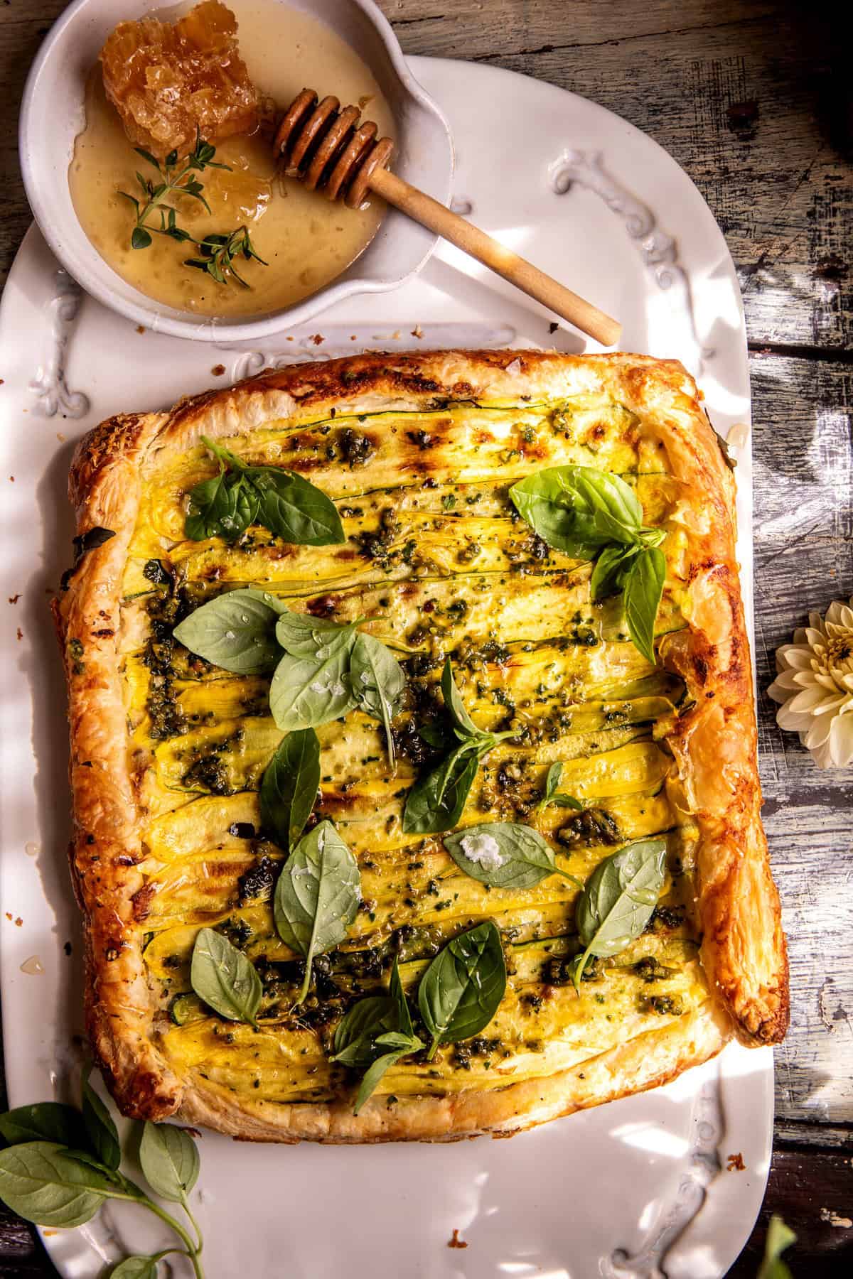 Zucchini Ricotta Pesto Tart | halfbakedharvest.com