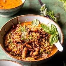 30 Minute Crispy Thai Peanut Chicken Ramen | halfbakedharvest.com
