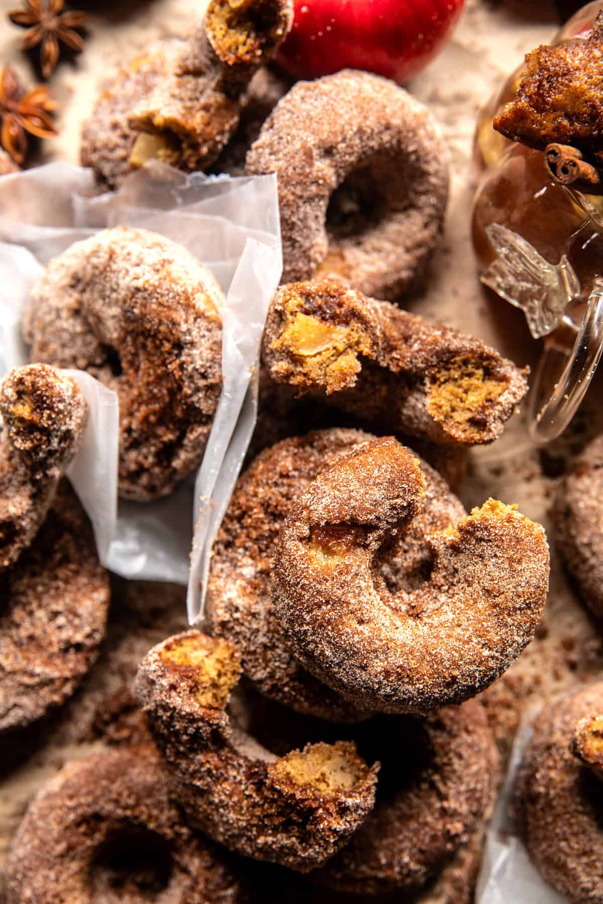 Baked Cinnamon Crunch Apple Cider Doughnuts | halfbakedharvest.com