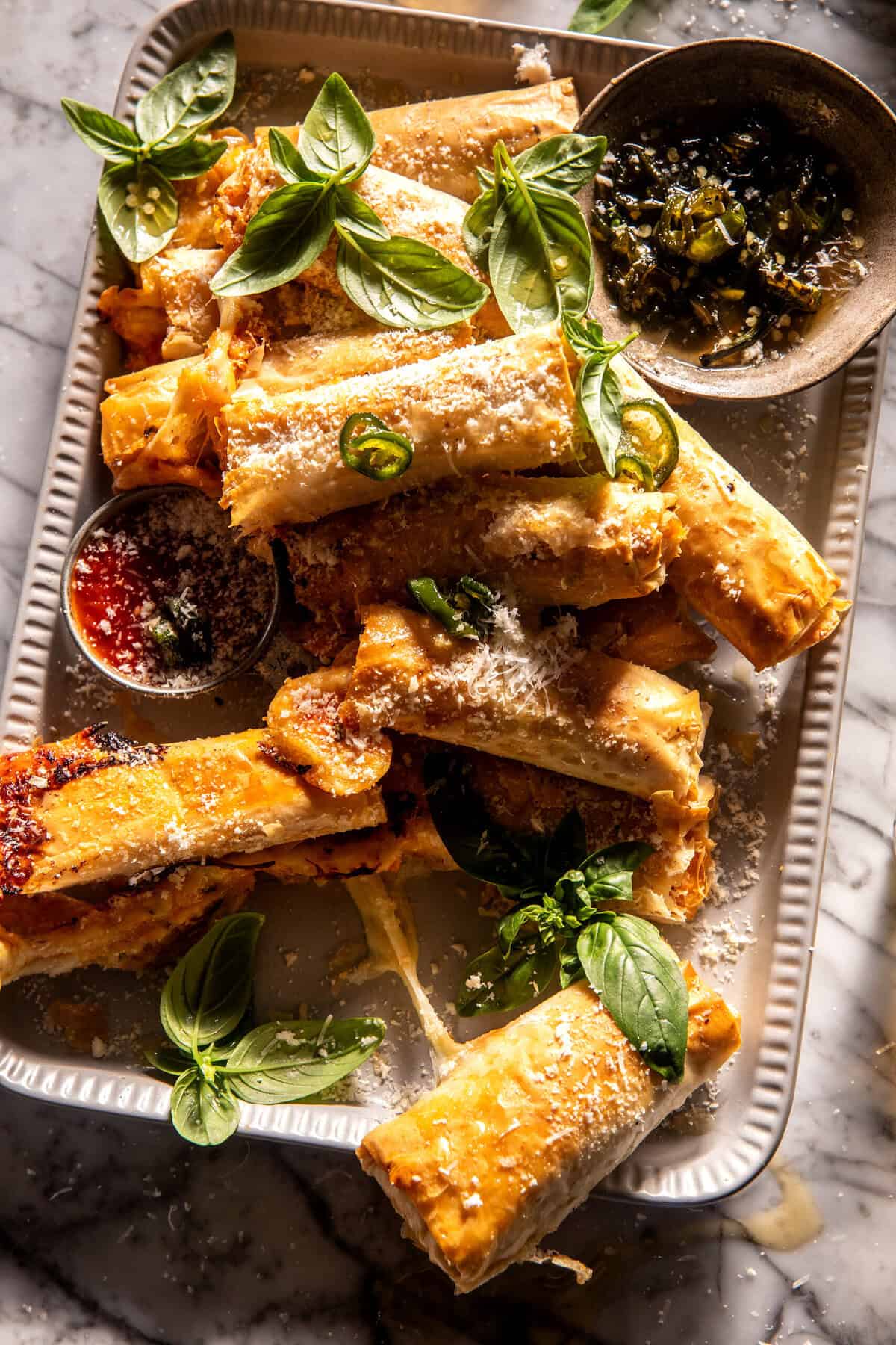 Hot Honey Mozzarella Sticks | halfbakedharvest.com