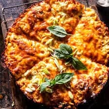 Skillet Crispy Cheese Buffalo Chicken Pizza | halfbakedharvest.com