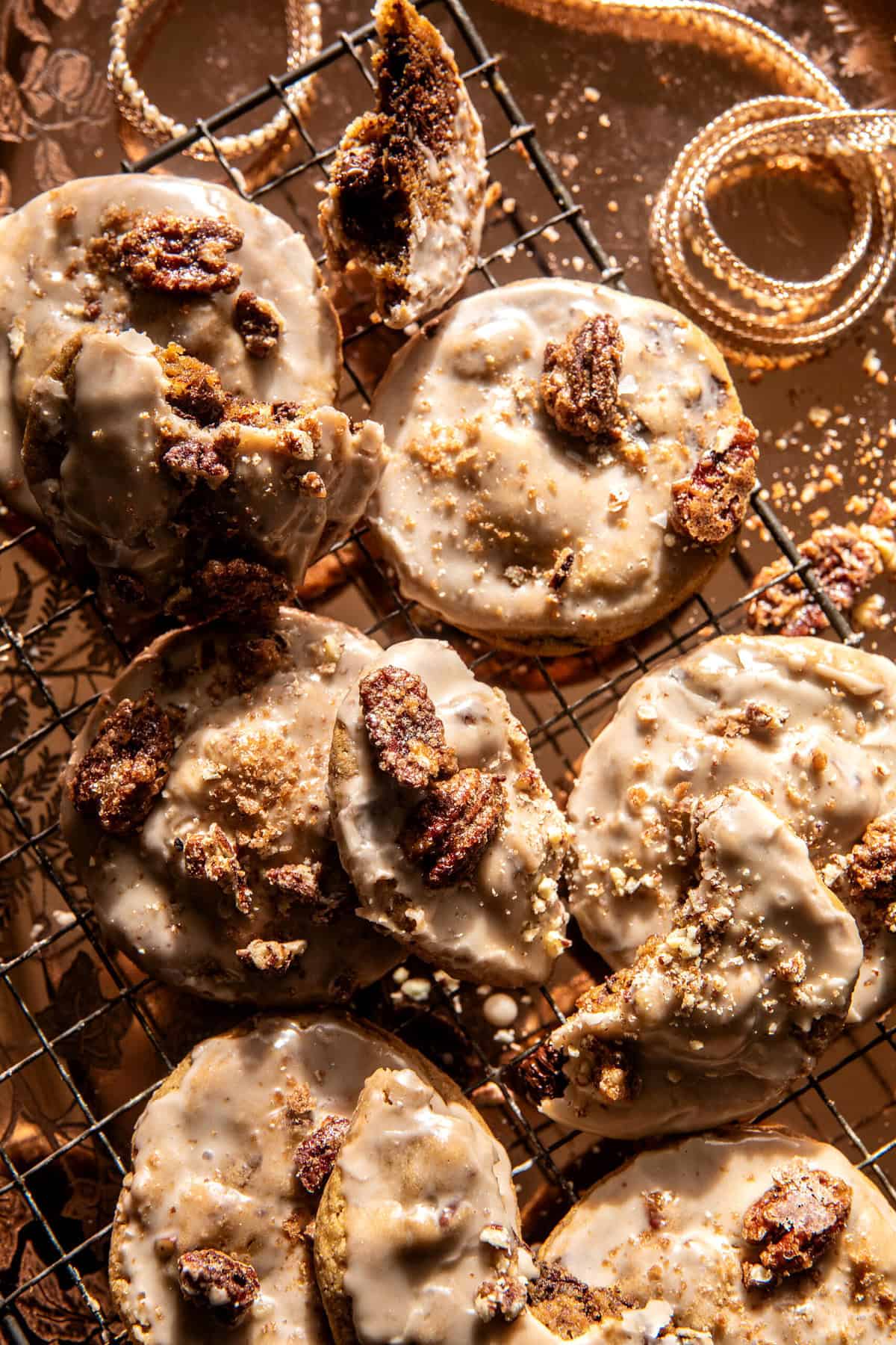 Frosted Butter Pecan Cookies | halfbakedharvest.com