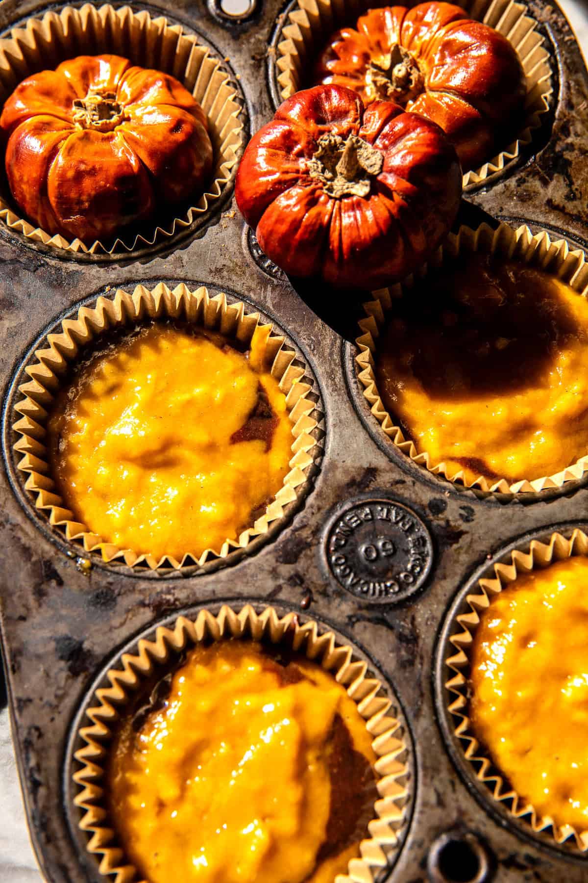 Molten Chocolate Pumpkin Muffins | halfbakedharvest.com