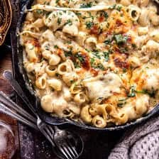 One Pot White Chicken Chili Mac and Cheese | halfbakedharvest.com
