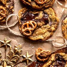 Salted Pretzel Praline Cookies | halfbakedharvest.com